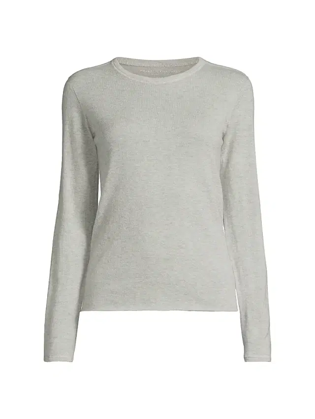 Women's Cashmere Crewneck Sweater - Brume Chine