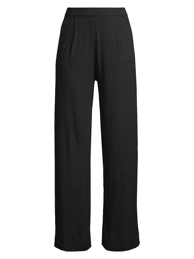 Majestic Filatures Women's Soft Touch Straight-Leg Pants - Noir