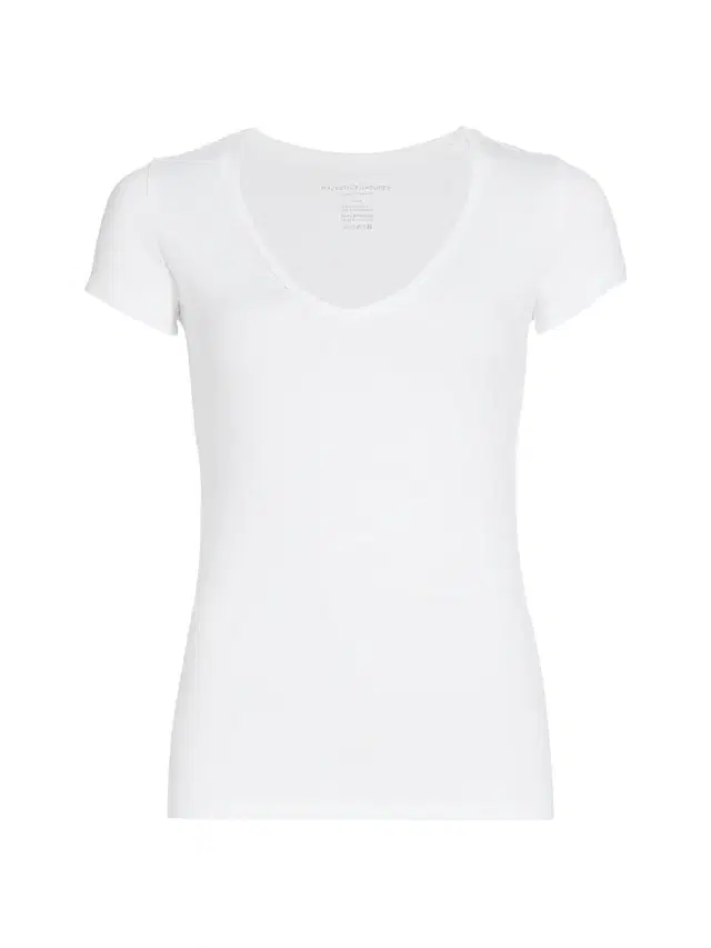 Majestic Filatures Women's Soft Touch V-Neck T-Shirt - Blanc