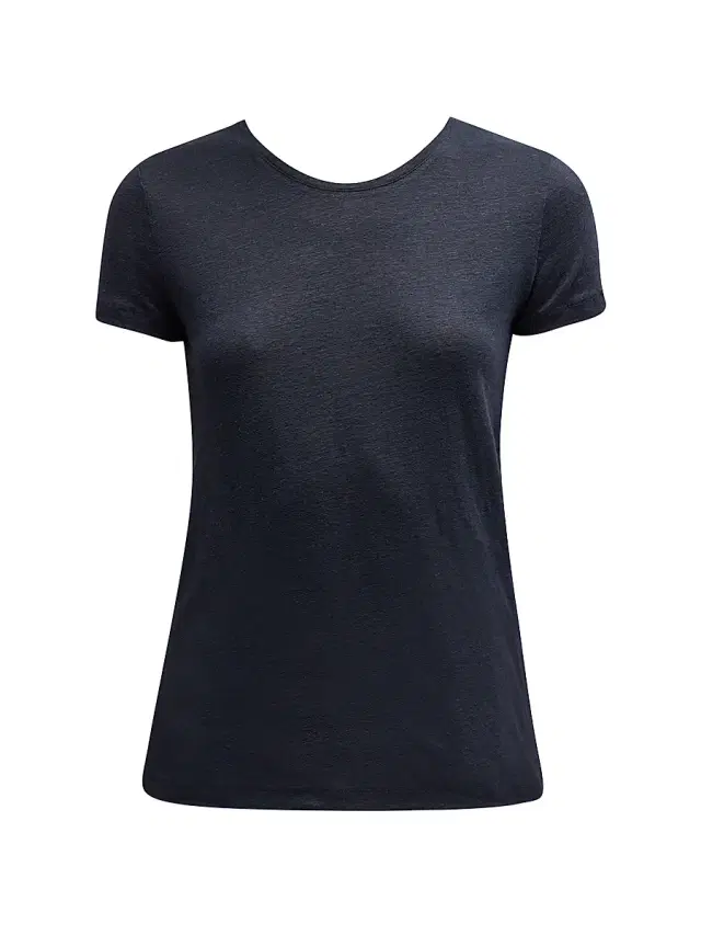 Majestic Filatures Women's Stretch-Linen T-Shirt - Black