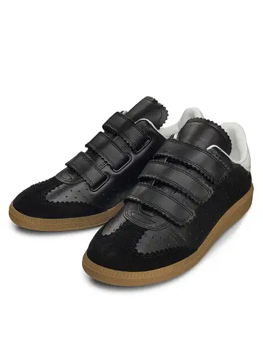 Isabel Marant Women's Beth Leather Low-Top Sneakers - Black - Size 10 | Thumbnail 2