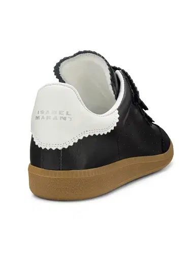 Isabel Marant Women's Beth Leather Low-Top Sneakers - Black - Size 10 | Thumbnail 3