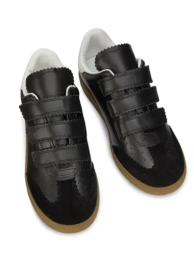 Isabel Marant Women's Beth Leather Low-Top Sneakers - Black - Size 10 | Thumbnail 4