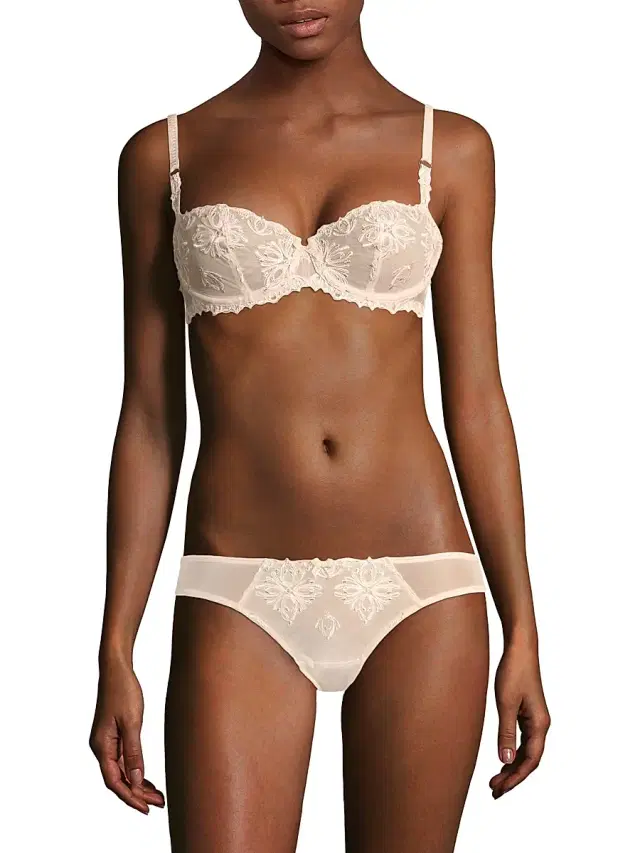 Chantelle Women's Champs Elysses Lace Unlined Demi Bra - Cappuccino