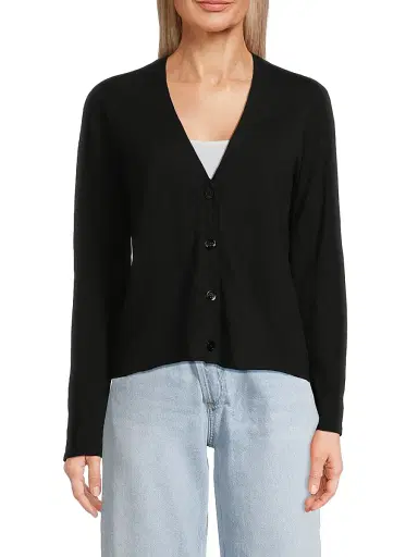 MAJESTIC FILATURES Women's V-Neck Knit Cardigan | Thumbnail 3 MAJESTIC FILATURES Women's V-Neck Knit Cardigan | Thumbnail 3