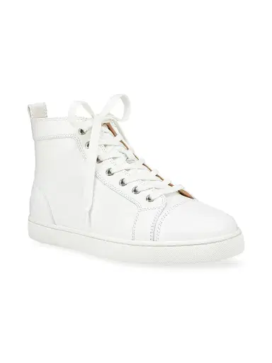 Christian Louboutin Men's Louis High Top Sneakers - White - Size 16 | Thumbnail 2