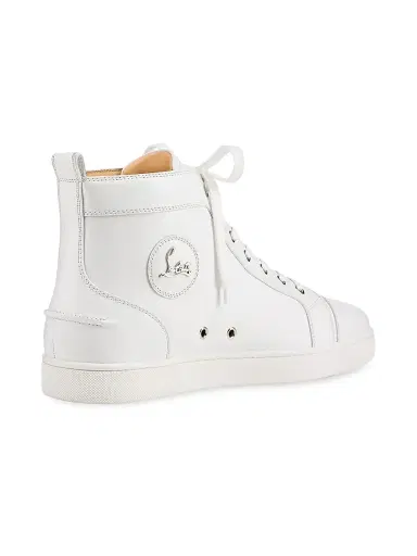 Christian Louboutin Men's Louis High Top Sneakers - White - Size 16 | Thumbnail 4
