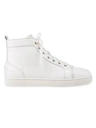 Christian Louboutin Men's Louis High Top Sneakers - White - Size 16 | Thumbnail 1