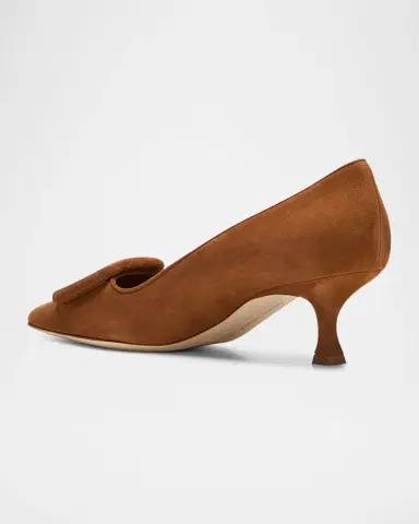 Manolo Blahnik Maysale Suede Buckle Pumps | Thumbnail 3 Manolo Blahnik Maysale Suede Buckle Pumps | Thumbnail 3