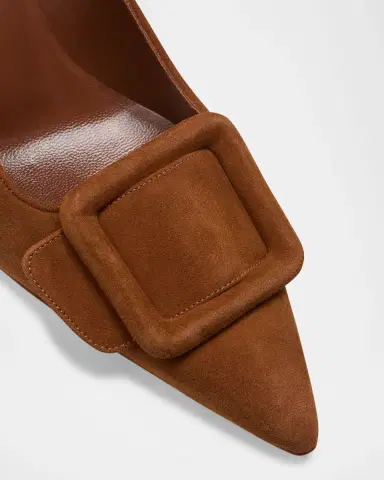 Manolo Blahnik Maysale Suede Buckle Pumps | Thumbnail 5 Manolo Blahnik Maysale Suede Buckle Pumps | Thumbnail 5