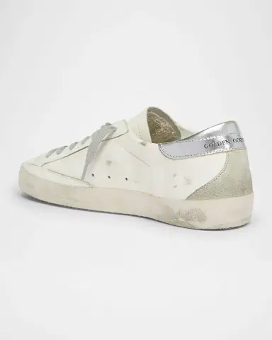 Golden Goose Men's Super-Star Metal-Logo Leather Low-Top Sneakers | Thumbnail 3 Golden Goose Men's Super-Star Metal-Logo Leather Low-Top Sneakers | Thumbnail 3