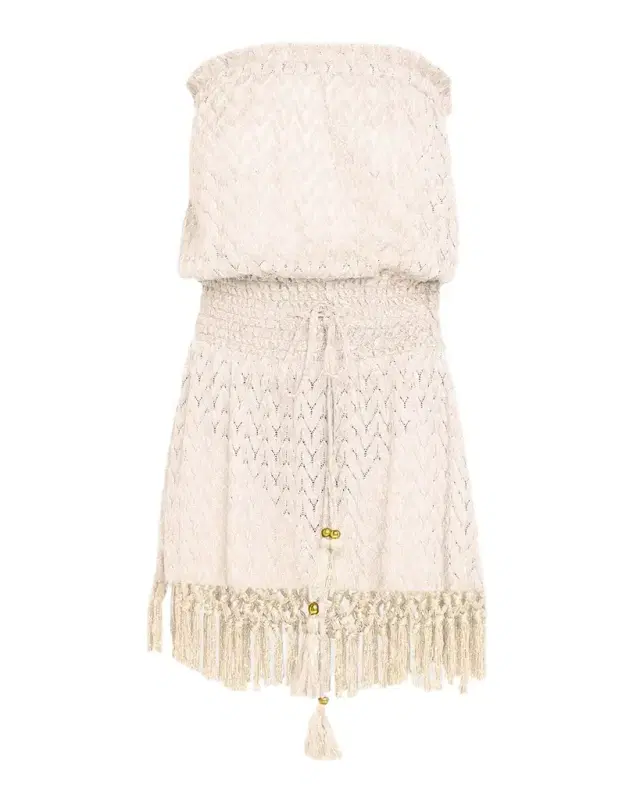 Lauryn Strapless Crochet Mini Dress