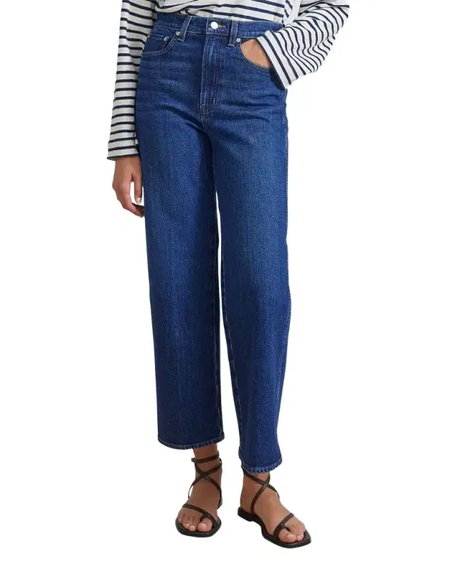 Apiece Apart Merida Cropped Straight-Leg Denim Jeans