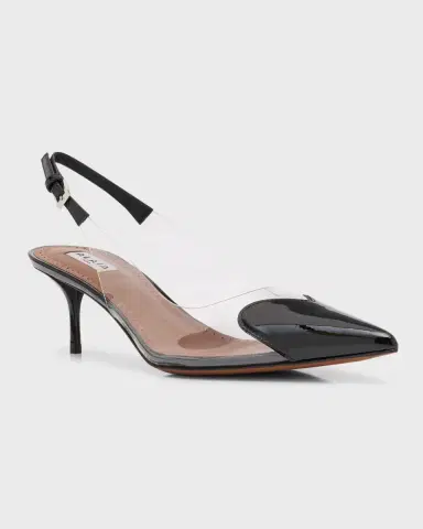 Alaïa Coeur Plexi Heart-Toe Slingback Pumps | Thumbnail 3