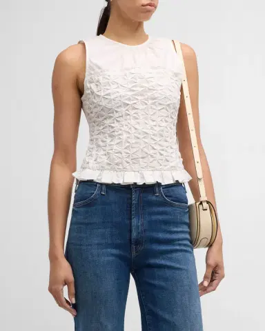 Ramy Brook Paisley Textured Ruffle-Hem Blouse | Thumbnail 4 Ramy Brook Paisley Textured Ruffle-Hem Blouse | Thumbnail 4