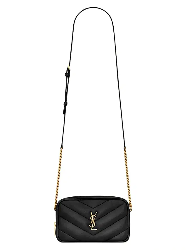 Women's Lambskin Loulou Mini Crossbody Bag - Black