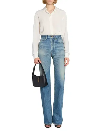 Saint Laurent Women's Le 5 à 7 Hobo Bag in Smooth Leather | Thumbnail 2 Saint Laurent Women's Le 5 à 7 Hobo Bag in Smooth Leather | Thumbnail 2