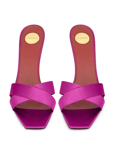 Saint Laurent Women's Opyum Mules in Satin Crepe | Thumbnail 3 Saint Laurent Women's Opyum Mules in Satin Crepe | Thumbnail 3