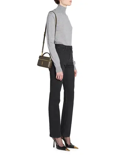 Saint Laurent Women's Gaby Mini Vanity Bag in Lambskin - Light Musk | Thumbnail 2
