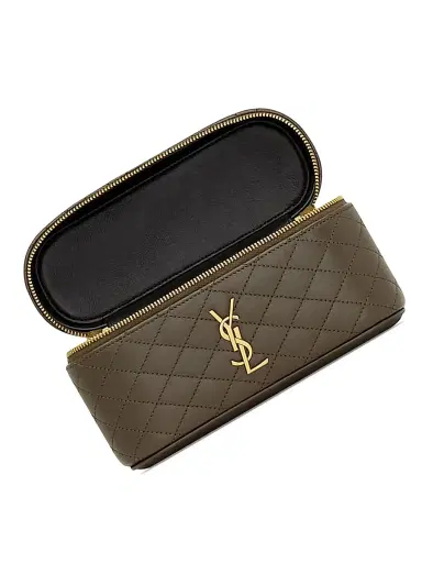 Saint Laurent Women's Gaby Mini Vanity Bag in Lambskin - Light Musk | Thumbnail 3