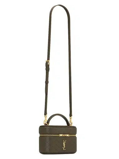 Saint Laurent Women's Gaby Mini Vanity Bag in Lambskin - Light Musk | Thumbnail 5