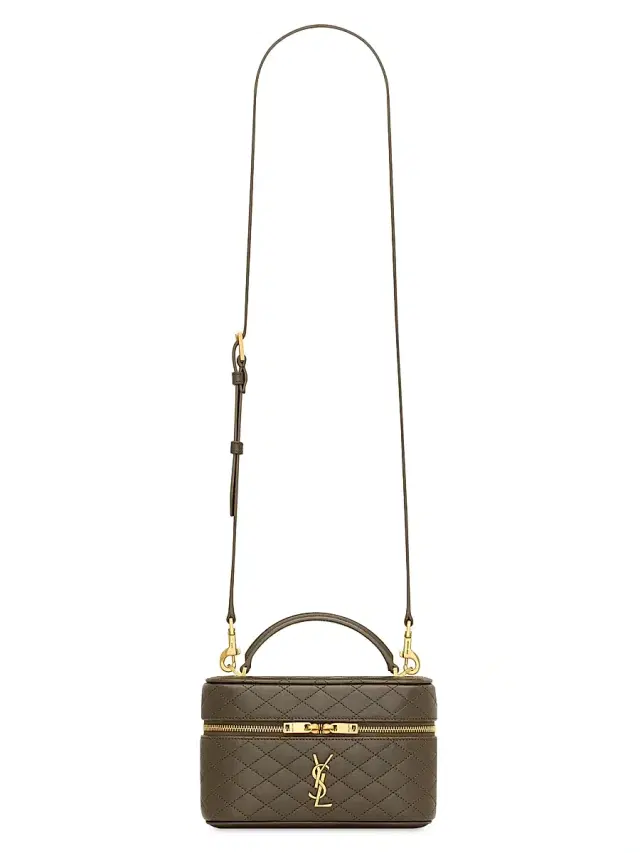 Saint Laurent Women's Gaby Mini Vanity Bag in Lambskin - Light Musk