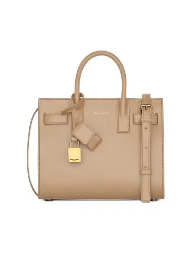 Saint Laurent Women's Nano Sac De Jour Leather Satchel - Dark Beige | Thumbnail 1