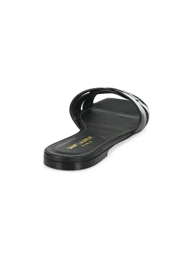 Saint Laurent Women's Tribute Mules in Smooth Leather - Nero - Size 4.5 | Thumbnail 5