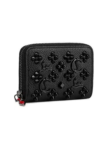 Christian Louboutin Women's Pannettone Leather Coin Purse - Black | Thumbnail 2