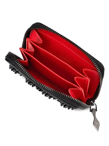 Christian Louboutin Women's Pannettone Leather Coin Purse - Black | Thumbnail 4