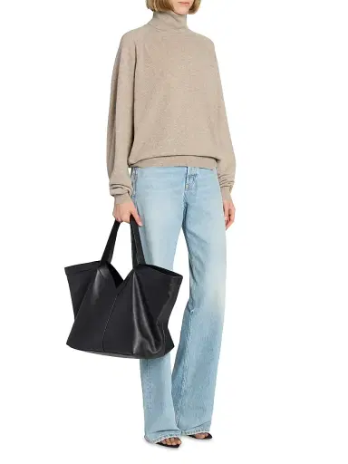 Saint Laurent Women's Y Tote Shoulder Bag in Leather | Thumbnail 2
