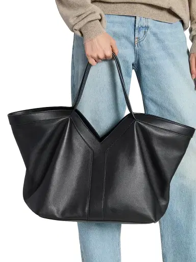 Saint Laurent Women's Y Tote Shoulder Bag in Leather | Thumbnail 3