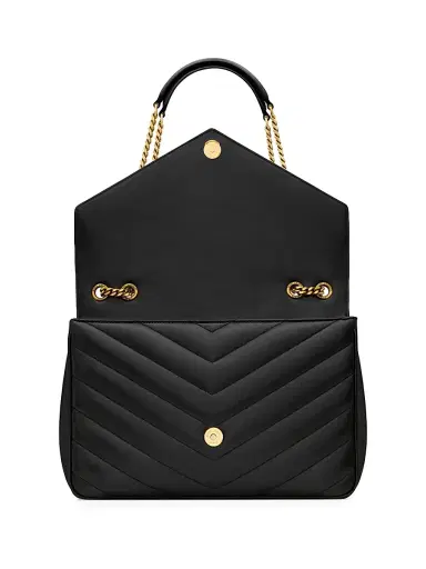 Saint Laurent Women's Loulou Shoulder Bag in Lambskin Leather - Noir | Thumbnail 3 Saint Laurent Women's Loulou Shoulder Bag in Lambskin Leather - Noir | Thumbnail 3