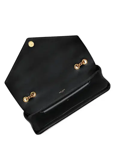 Saint Laurent Women's Loulou Shoulder Bag in Lambskin Leather - Noir | Thumbnail 6 Saint Laurent Women's Loulou Shoulder Bag in Lambskin Leather - Noir | Thumbnail 6