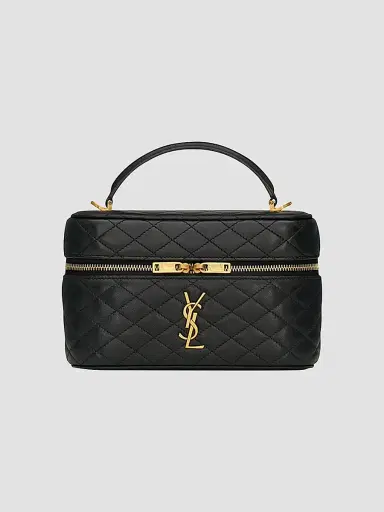 Saint Laurent Women's Gaby Mini Vanity Bag in Lambskin - Black | Thumbnail 4