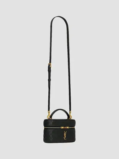 Saint Laurent Women's Gaby Mini Vanity Bag in Lambskin - Black | Thumbnail 7