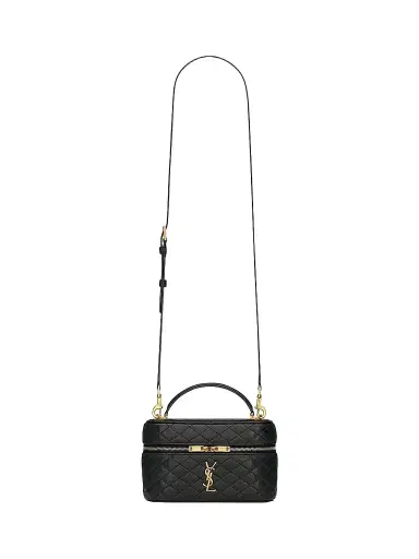 Saint Laurent Women's Gaby Mini Vanity Bag in Lambskin - Black | Thumbnail 1