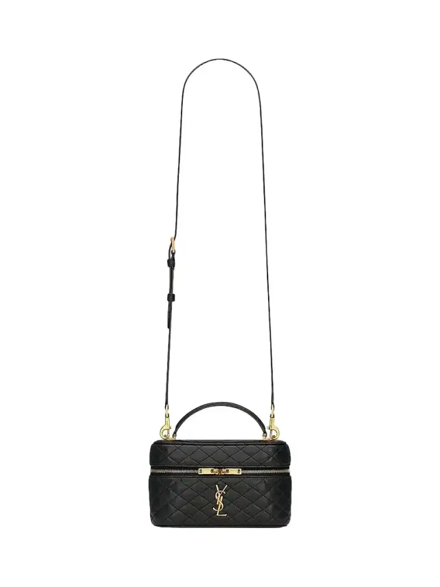 Saint Laurent Women's Gaby Mini Vanity Bag in Lambskin - Black