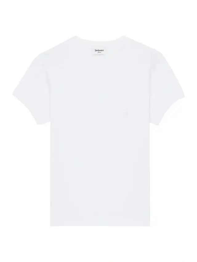 Women's Cassandre T-Shirt in Ribbed Cotton Jersey - Blanc
