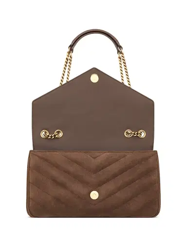 Saint Laurent Women's Loulou Medium Shoulder Bag in Matelassé Suede | Thumbnail 3 Saint Laurent Women's Loulou Medium Shoulder Bag in Matelassé Suede | Thumbnail 3
