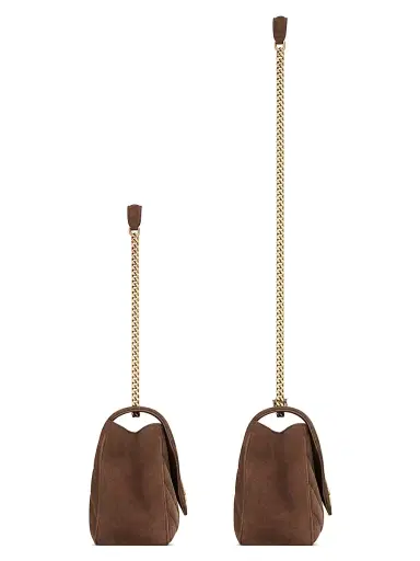 Saint Laurent Women's Loulou Medium Shoulder Bag in Matelassé Suede | Thumbnail 4 Saint Laurent Women's Loulou Medium Shoulder Bag in Matelassé Suede | Thumbnail 4