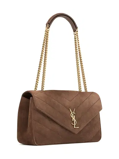 Saint Laurent Women's Loulou Medium Shoulder Bag in Matelassé Suede | Thumbnail 5 Saint Laurent Women's Loulou Medium Shoulder Bag in Matelassé Suede | Thumbnail 5
