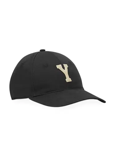 Saint Laurent Women's Y Varsity Cap in Gabardine | Thumbnail 4 Saint Laurent Women's Y Varsity Cap in Gabardine | Thumbnail 4