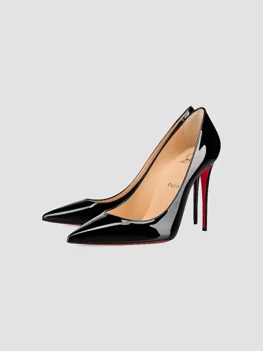 Christian Louboutin Women's Kate 100MM Patent Leather Pumps - Black - Size 12.5 | Thumbnail 2 Christian Louboutin Women's Kate 100MM Patent Leather Pumps - Black - Size 12.5 | Thumbnail 2