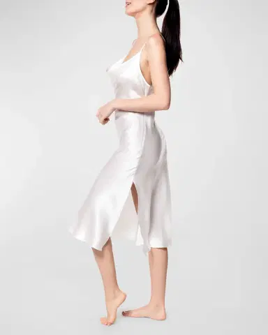 Christine Lingerie Sleeveless Cowl-Neck Silk Nightgown | Thumbnail 3