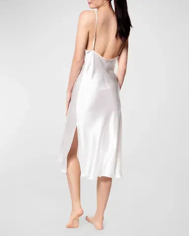 Christine Lingerie Sleeveless Cowl-Neck Silk Nightgown | Thumbnail 4