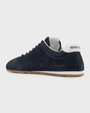 Miu Miu Suede Bicolor Retro Trainer Sneakers | Thumbnail 3 Miu Miu Suede Bicolor Retro Trainer Sneakers | Thumbnail 3