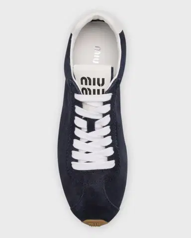 Miu Miu Suede Bicolor Retro Trainer Sneakers | Thumbnail 5 Miu Miu Suede Bicolor Retro Trainer Sneakers | Thumbnail 5
