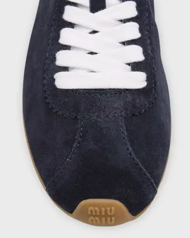 Miu Miu Suede Bicolor Retro Trainer Sneakers | Thumbnail 6 Miu Miu Suede Bicolor Retro Trainer Sneakers | Thumbnail 6