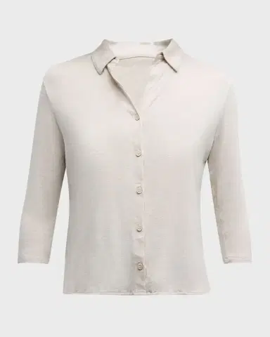 MAJESTIC FILATURES Soft Touch Semi-Relaxed Button-Front Shirt | Thumbnail 2 MAJESTIC FILATURES Soft Touch Semi-Relaxed Button-Front Shirt | Thumbnail 2